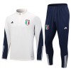 Italia Quarter Zip Trenings Collegegenser Set 23-24 Hvit - Herre